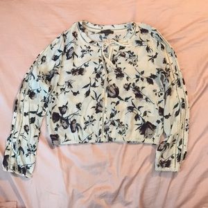 Long sleeve flower blouse